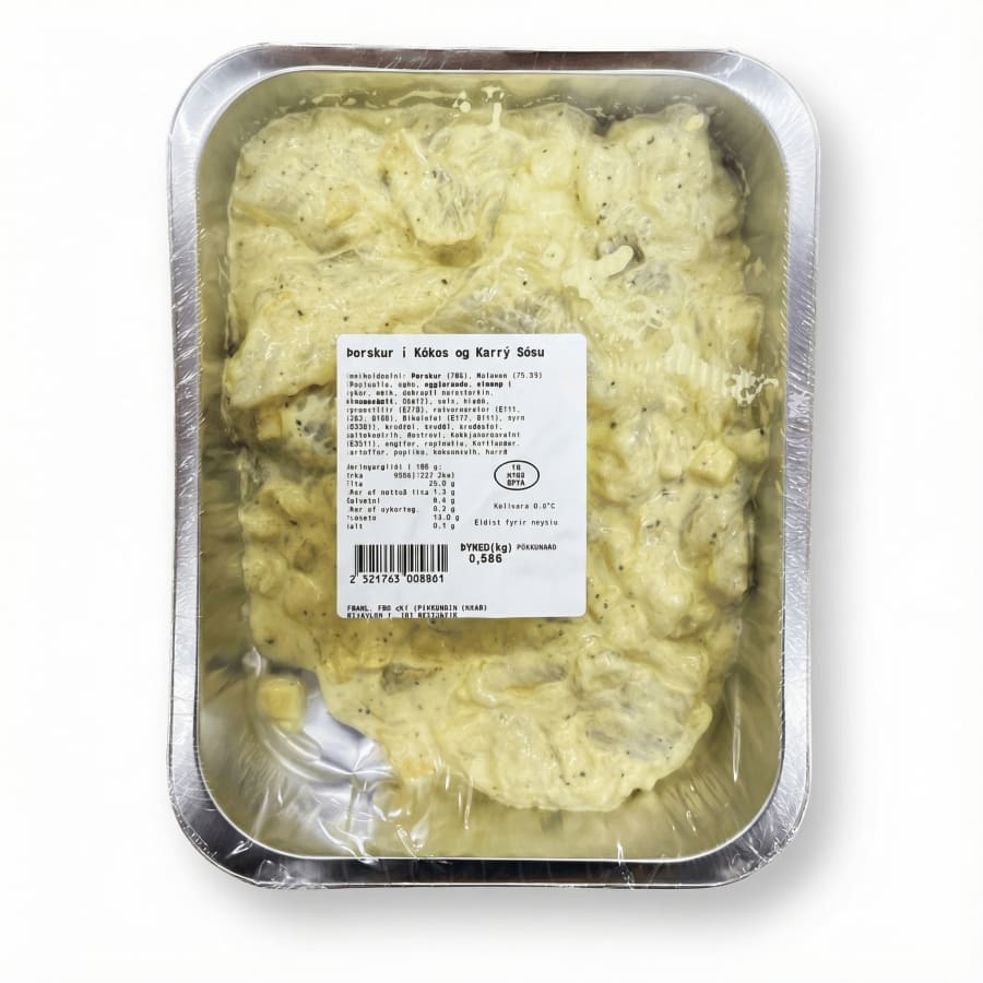 F.o þorskur í karrý ca. 600 gr