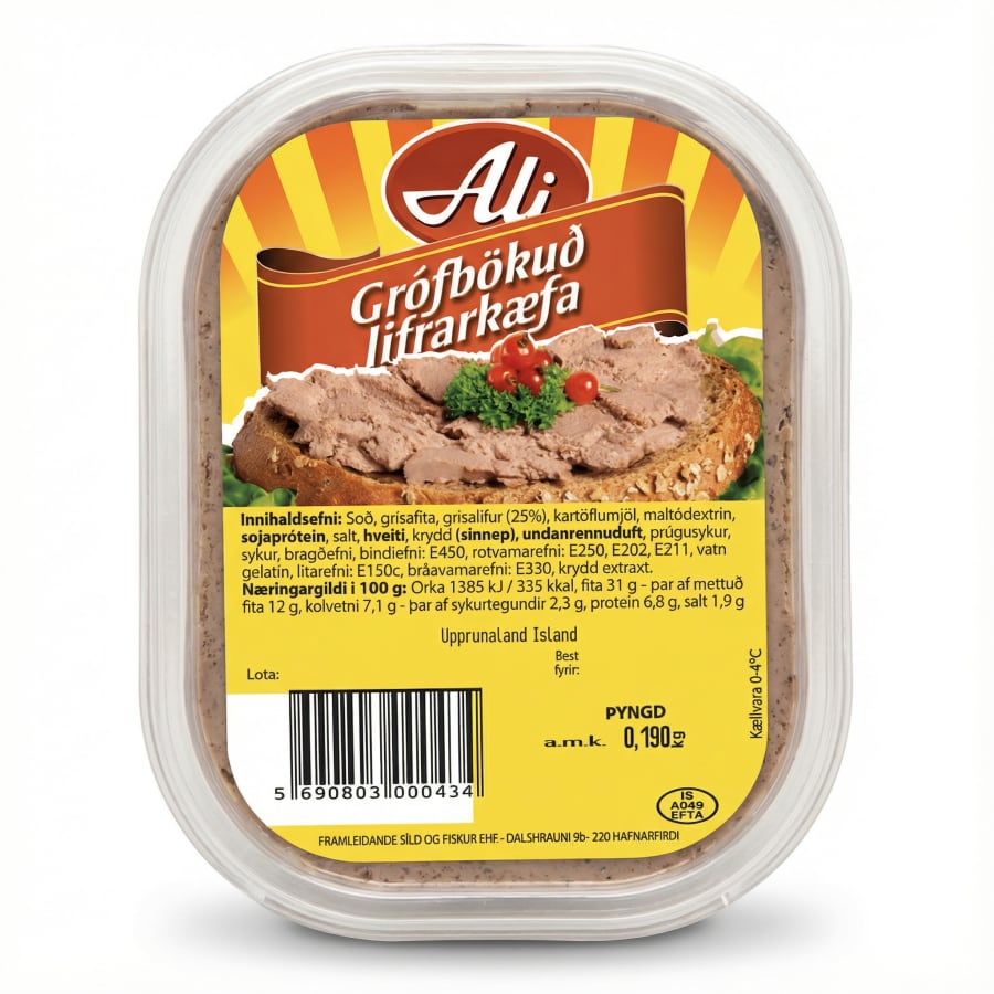 Ali lifra kæfa gróf 190 gr