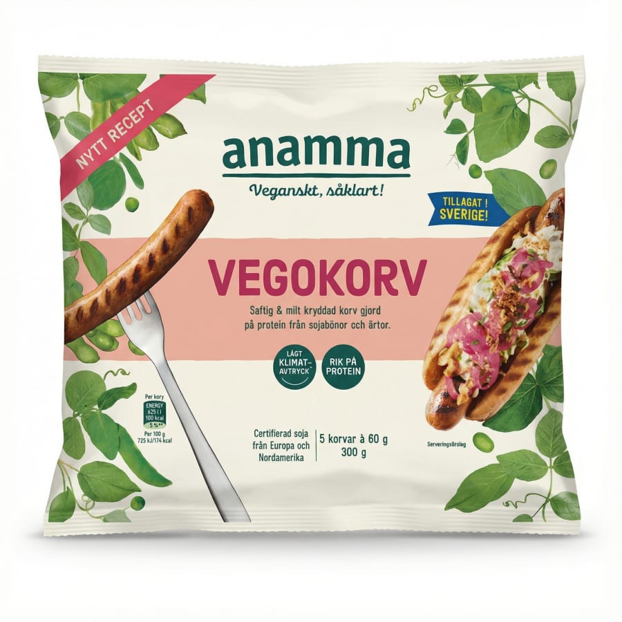 Anamma vegan pylsur 300 gr
