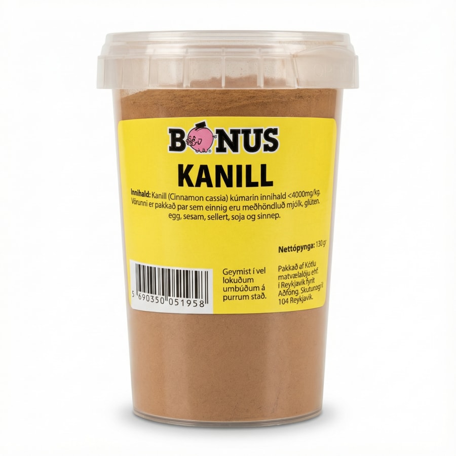 Bónus krydd kanill 130 gr