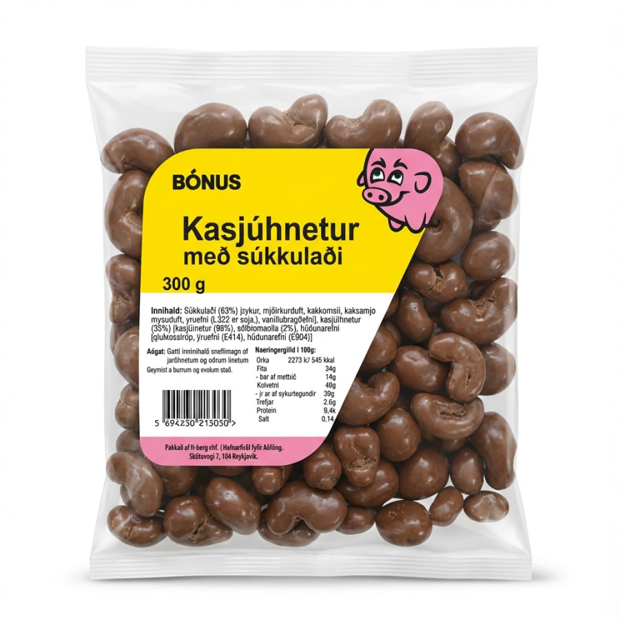 Bónus kasjúhnetur súkkulaði 300 gr