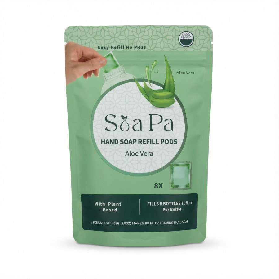 Soa Pa handsápa áfyllingarpúðar Aloe vera 108 g (8 stk.)