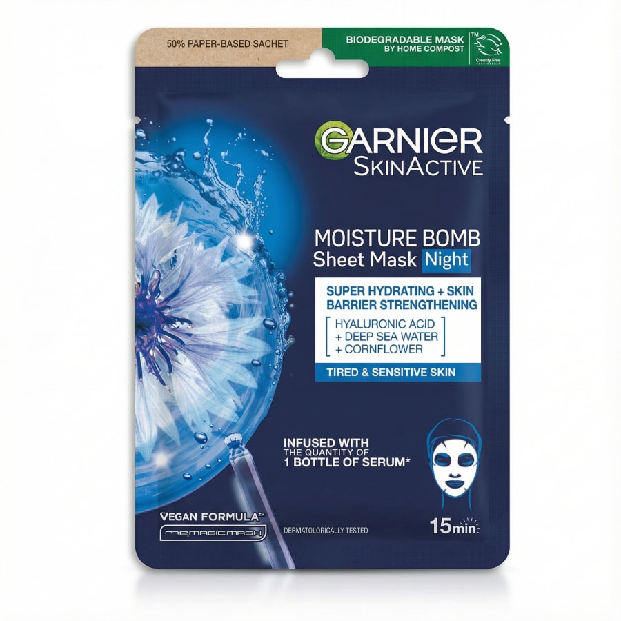Garnier SkinActive Moisture Bomb nætur blaðmaski 28 g