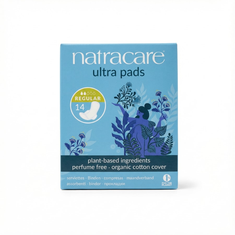 Natracare Ultra dömubindi, venjuleg, 14 stk