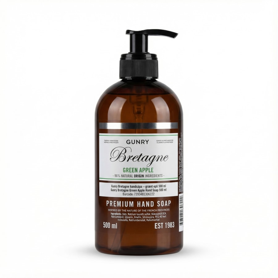 Gunry Bretagne handsápa – grænt epli 500 ml