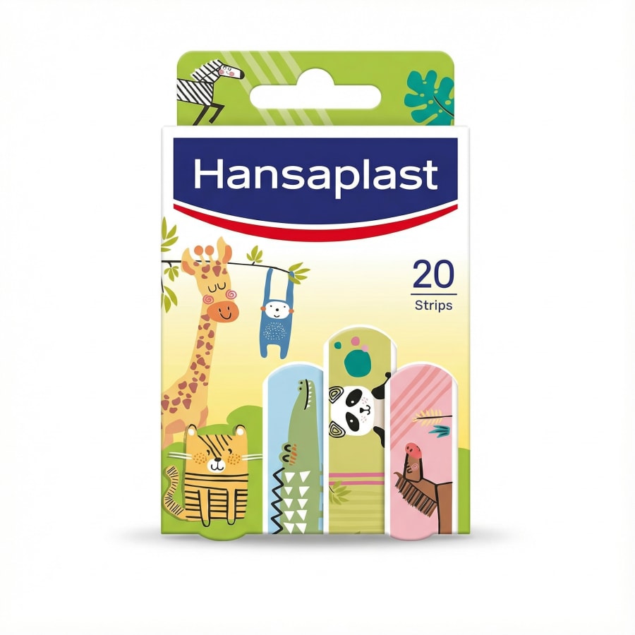 Hansaplast barnaplástrar með dýramynstri, 20 stk