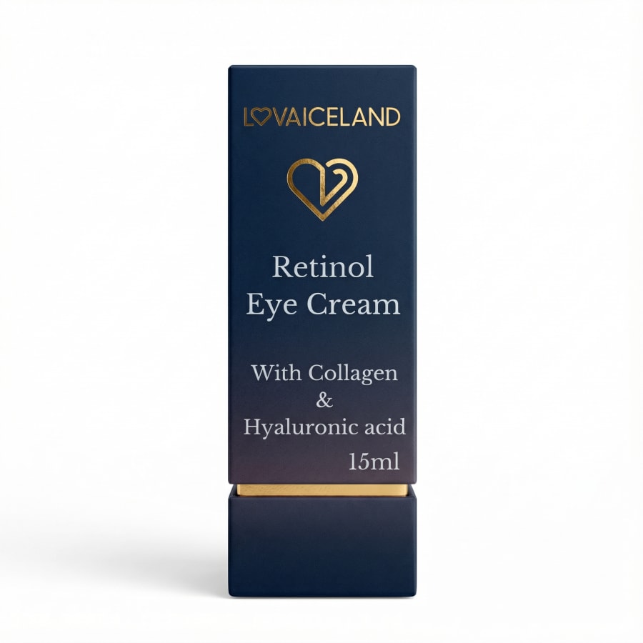 Lova Iceland Retínól-augnkrem með kollageni og hýalúrónsýru 15 ml