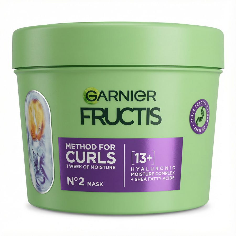 Garnier Fructis Aðferð fyrir krullur nr. 2 Maski Hýalúrón rakasamsetning 370 ml