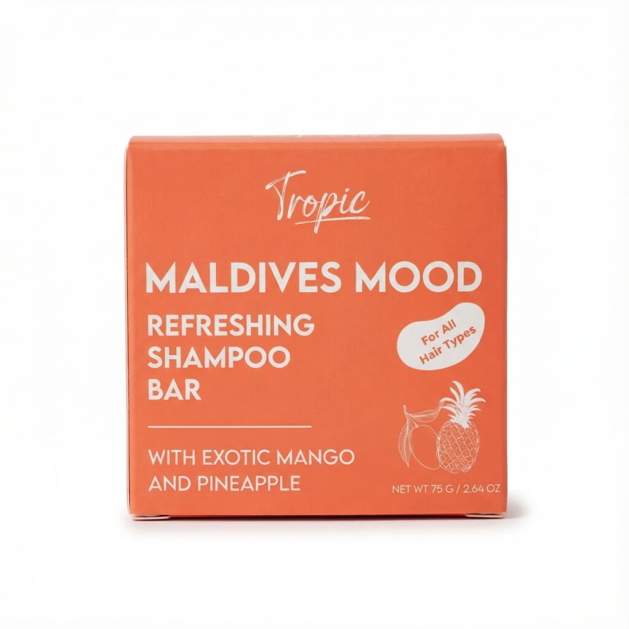 Tropic Maldives skapbætandi sjampóstykki með mangó og ananas 75 g