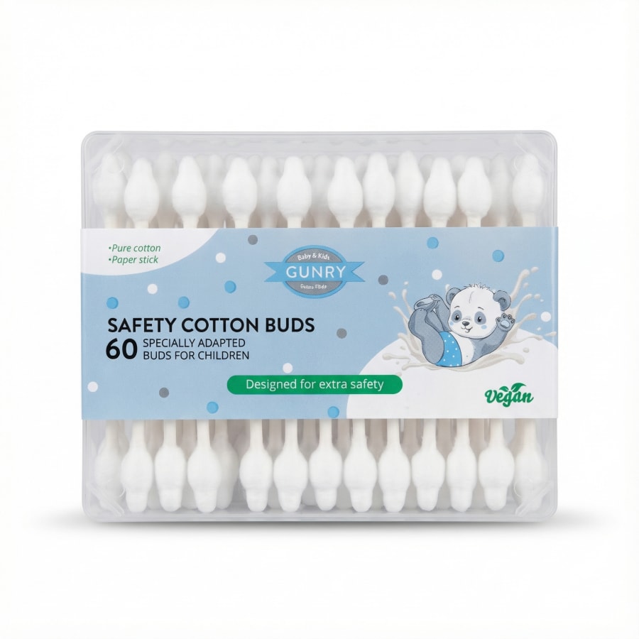 Gunry Baby & Kids öruggir eyrnapinnar, 60 stk