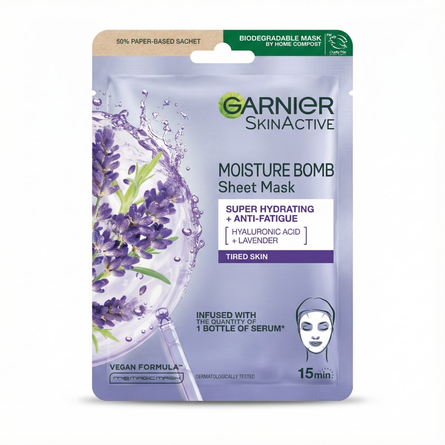 Garnier SkinActive Moisture Bomb ofur rakagefandi lakgríma gegn þreytu 28 g