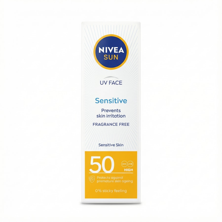 NIVEA Sun UV andlit viðkvæm SPF 50, 50 ml