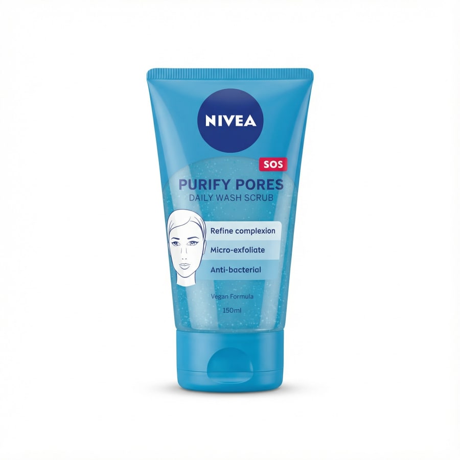 NIVEA Purify Pores daglegur hreinsiskrúbbur 150 ml