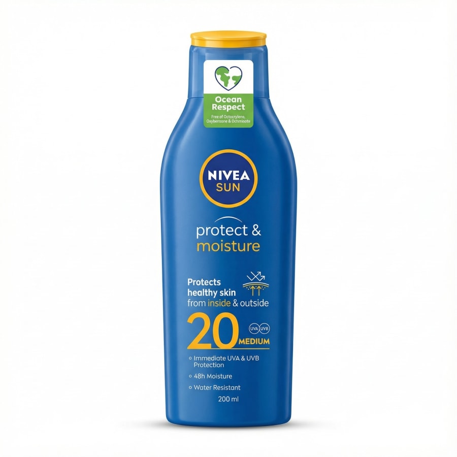 NIVEA Sólvörn Vernd og Rakagefandi SPF 20 200 ml