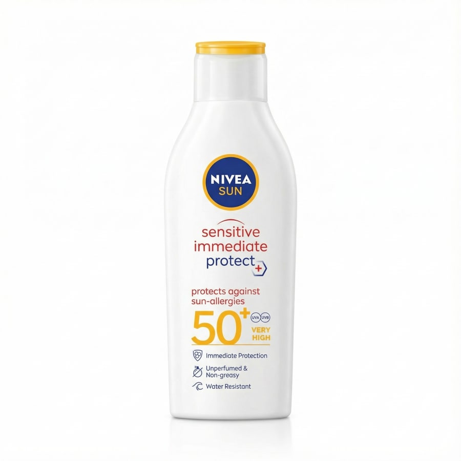 NIVEA Sun Sensitive Immediate Protect SPF50+ sólarvörn 200 ml