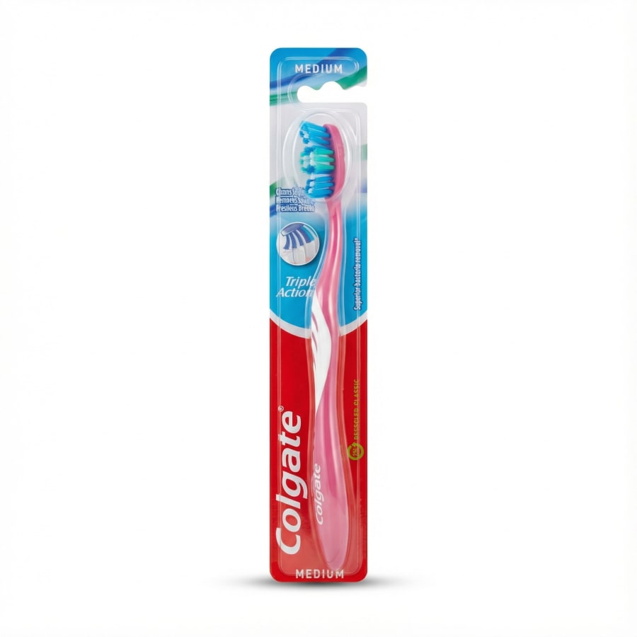 Colgate Triple Action tannbursti miðlungs 1 stk
