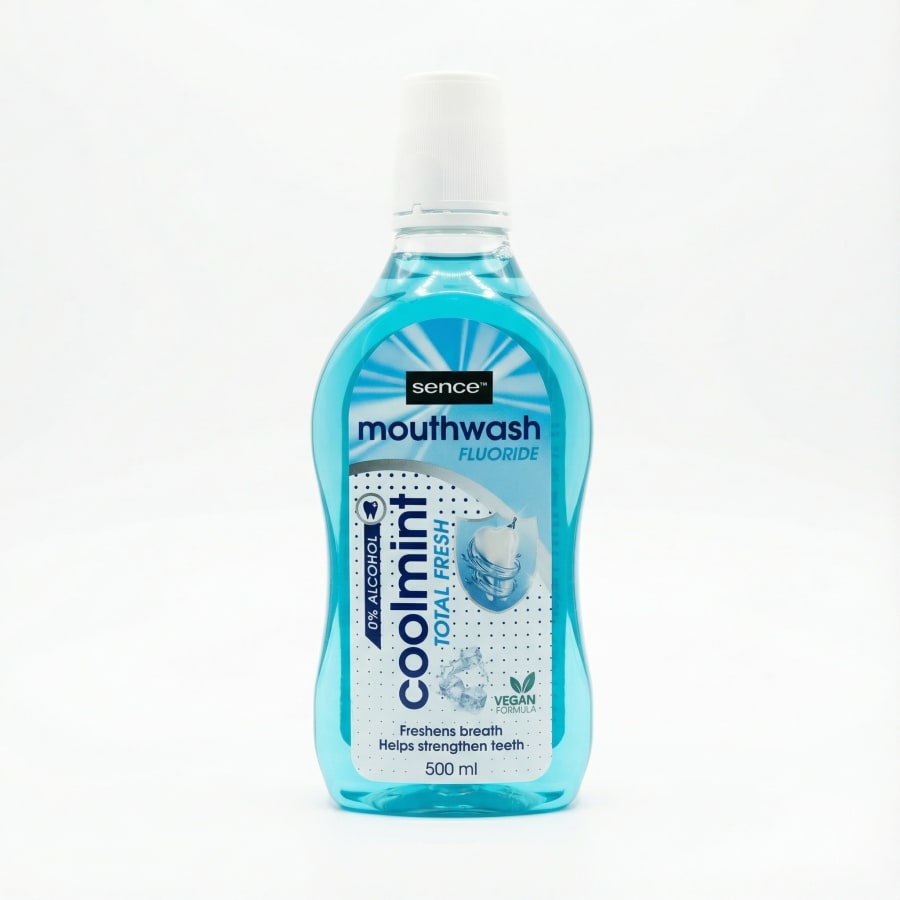 Sence munnskol með flúor, svalt myntubragð, 500 ml