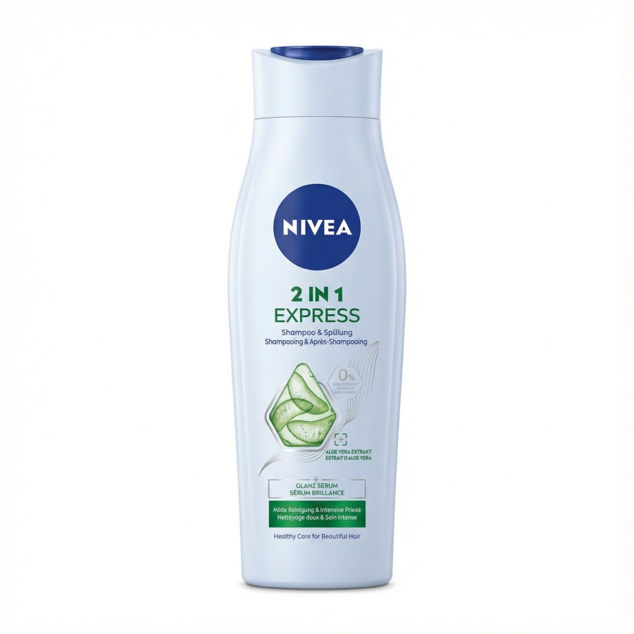 NIVEA 2 í 1 Express sjampó og hárnæring Aloe vera 250 ml
