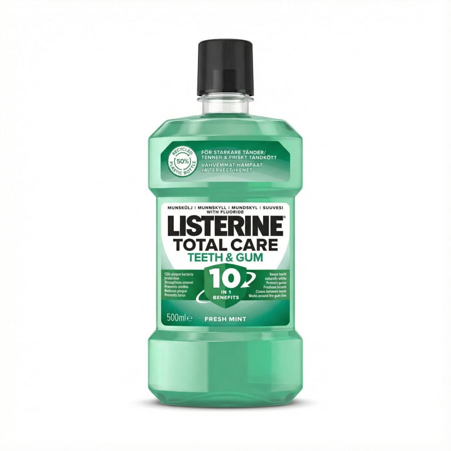 Listerine Total Care munnskol – tennur og tannhold, fersk mynta 500 ml