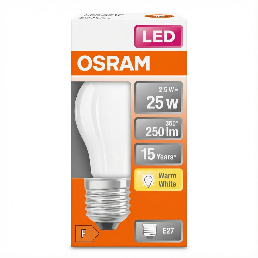OSRAM LED Star Classic P 25 E27 2,5W (25W) 2700K hlýhvít 250 lm 1 stk
