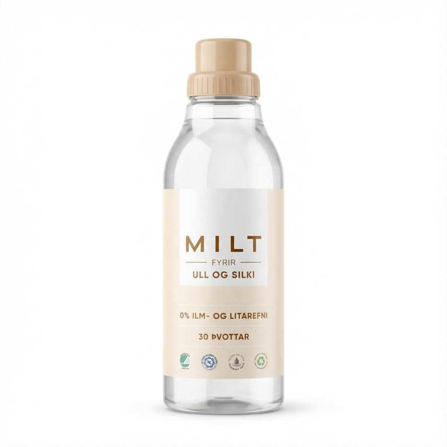 Milt Ull og Silki þvottaefni ilmlaust 750 ml