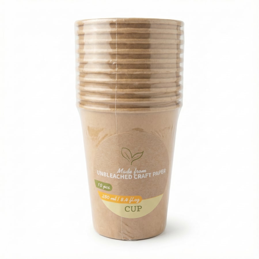 Óbleikt kraftpappamál 250 ml (10 stk)