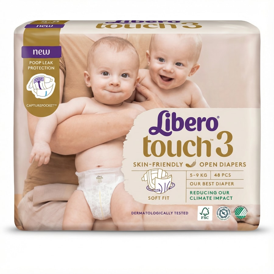 Libero Touch 3 Opnar bleyjur 5–9 kg (48 stk)