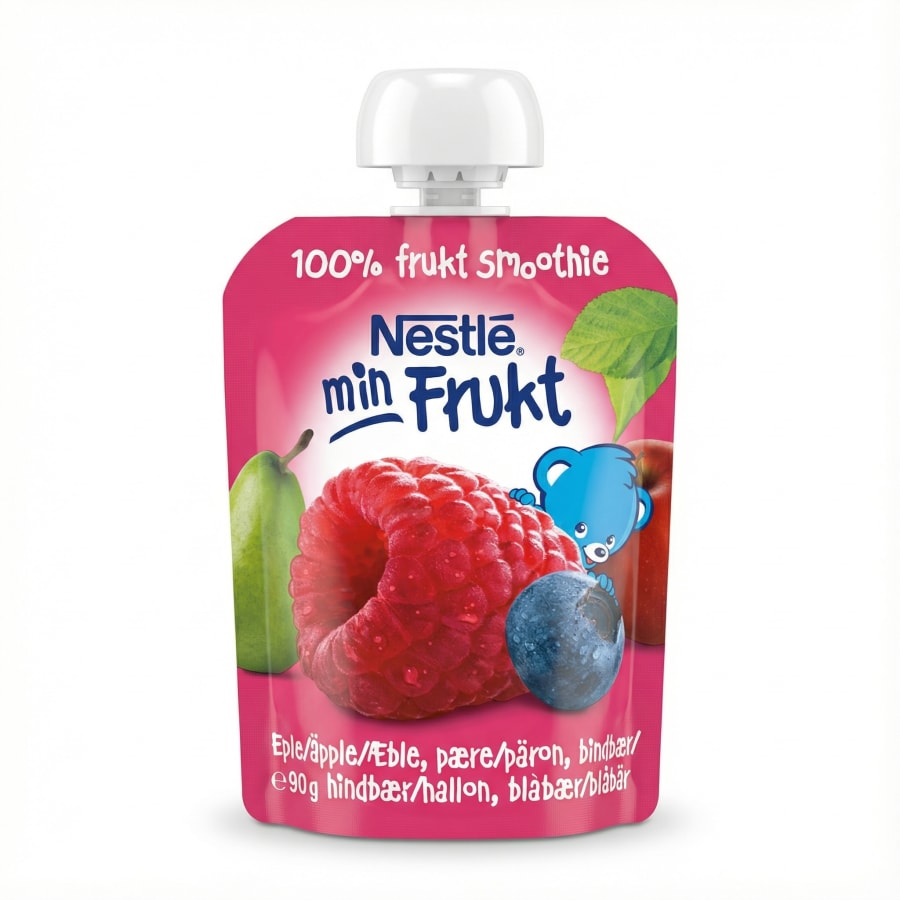 Nestlé Min Frukt 100% ávexta smoothie epli, pera, hindber, bláber 90 g