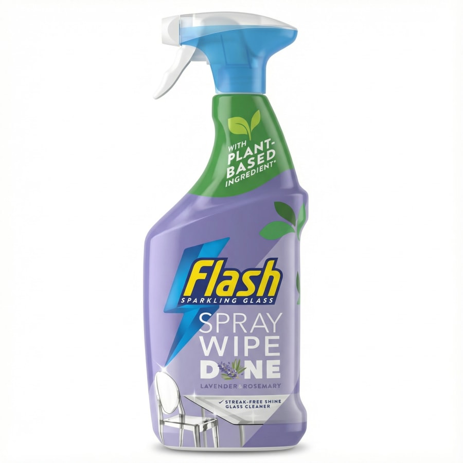 Flash glansandi glerhreinsir, lavendill og rósmarín, 800 ml