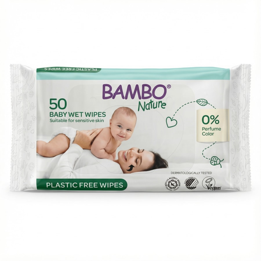Bambo Nature barnablautþurrkur 50 stk