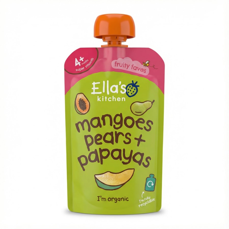 Ella's Kitchen Lífrænt mangó, perur og papajur (frá 4 mánaða)