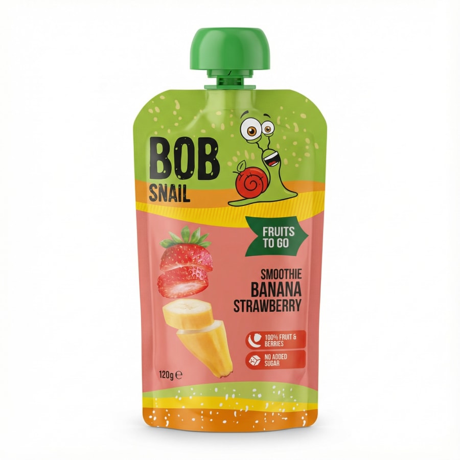 Bob Snail Smoothie Banani og Jarðarber 120 g