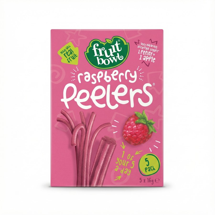 Fruit Bowl hindberjaræmur („Peelers“) 5 x 16 g