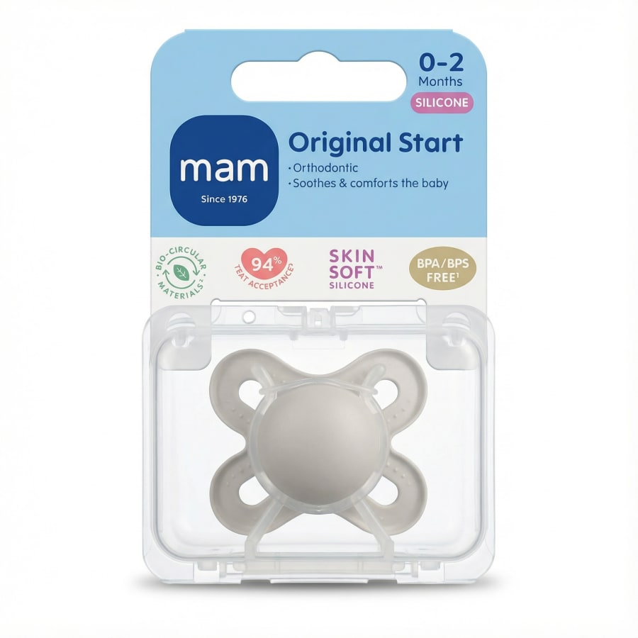 MAM Original Start Orthodontic Snúða 0–2 mán. Silicone 1 stk