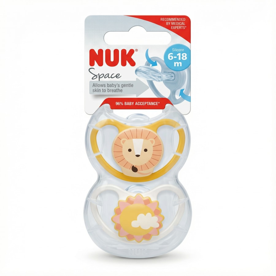 NUK Space sílikon snuð 6–18 mánaða