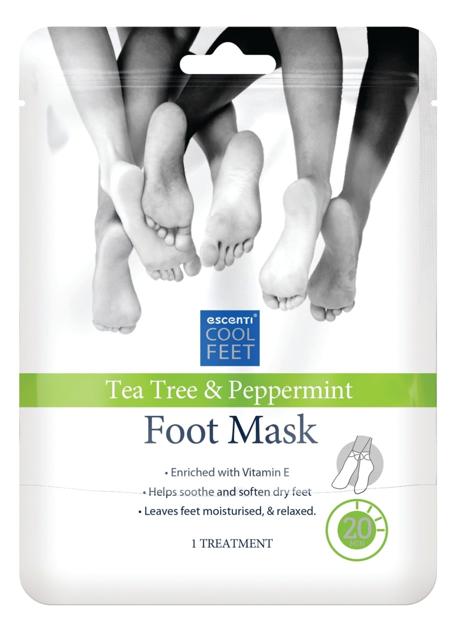 Escenti Cool Feet fótamaski - tea tree og piparmynta 1 meðferð