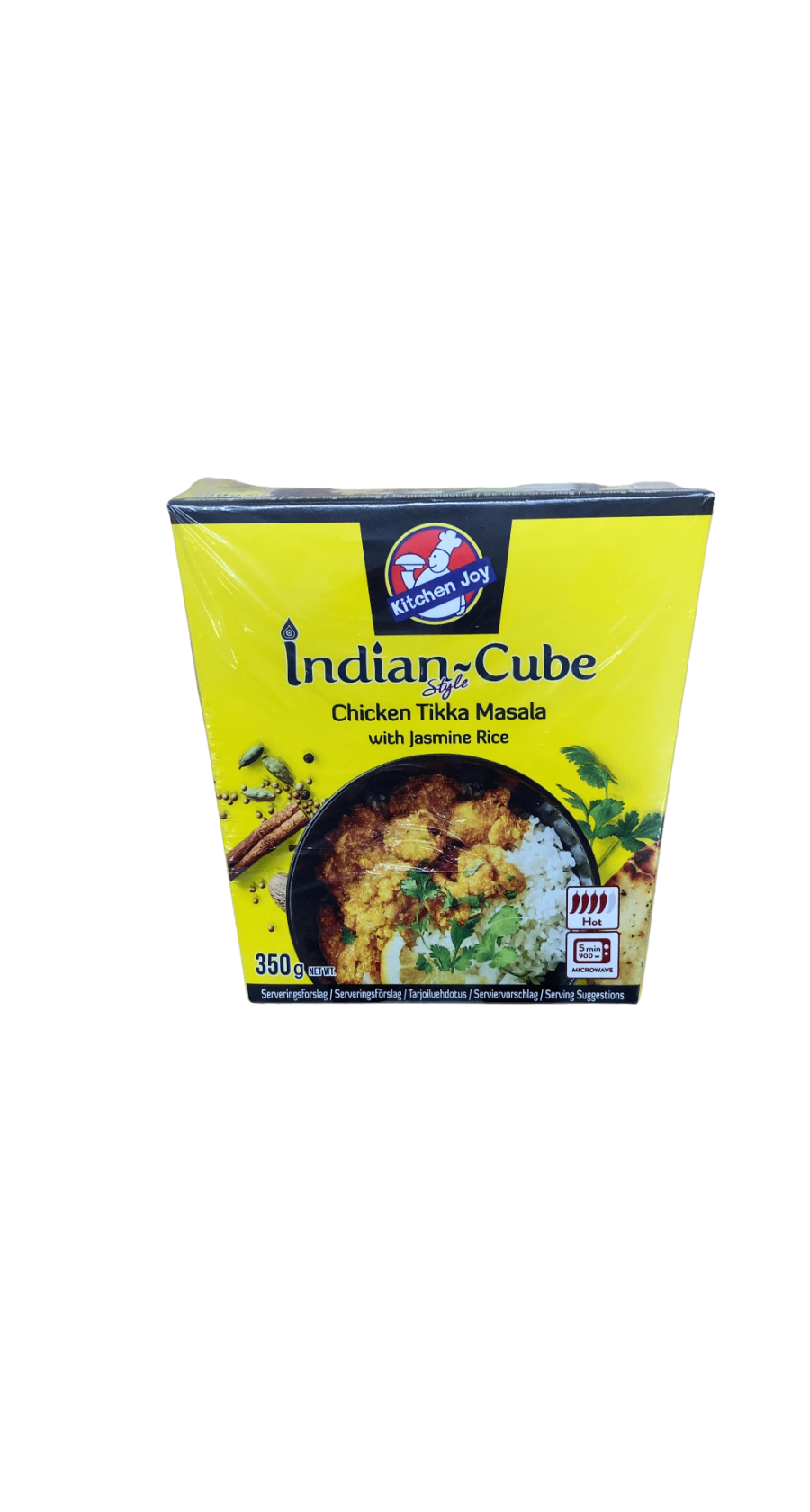 Kitchen Joy Indverskur teninga-stíll kjúklingur tikka masala með jasmínhrísgrjónum 350 g