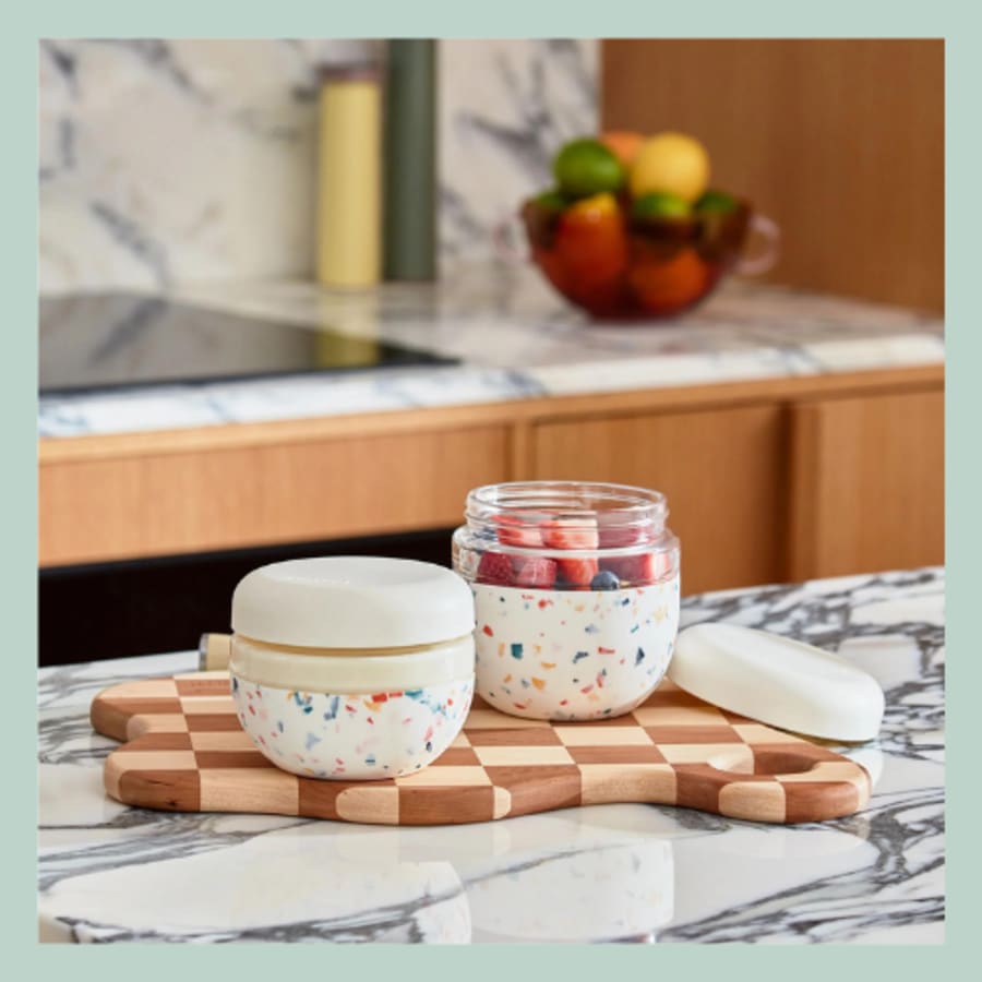 Porter glerkrukka – Terrazzo Cream