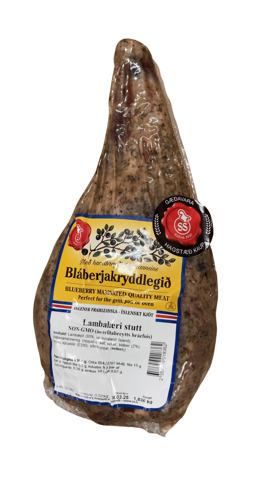 Siðan Bláberjakryddlegið Lambalæri stutt