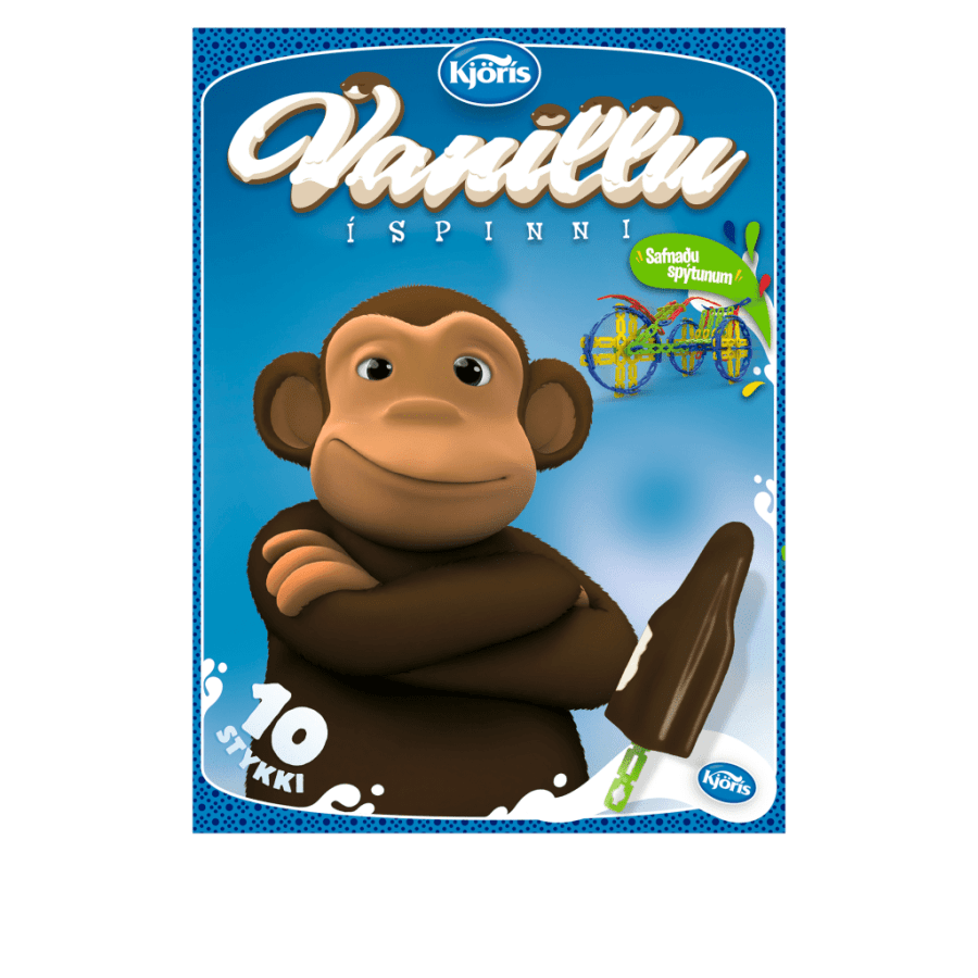 Kjörís Íspinni vanillu 10stk