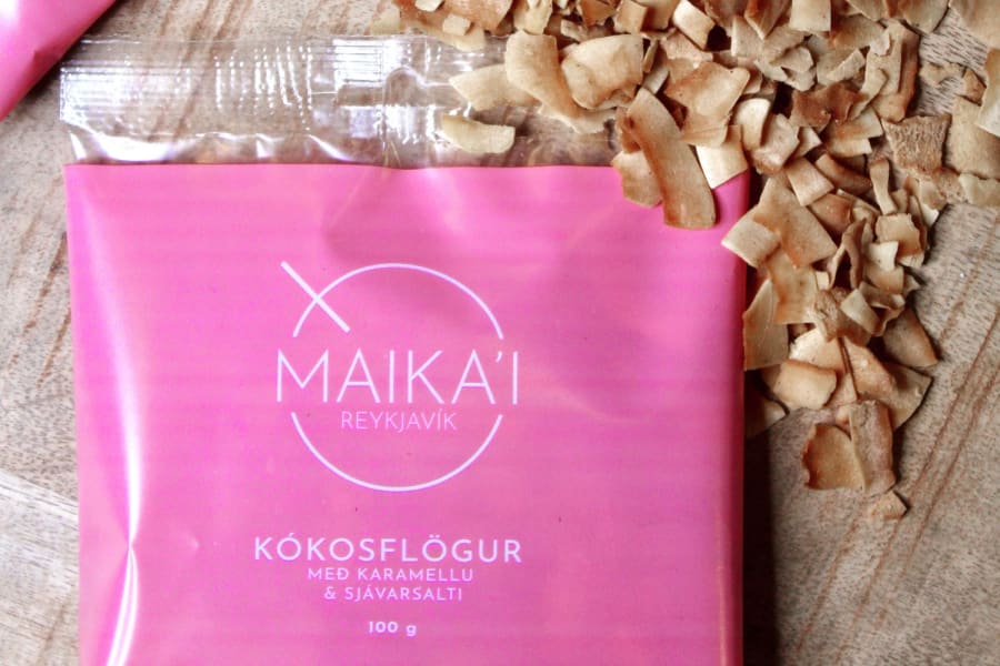 Kókosflögur með karamellu og sjávarsalti 100g