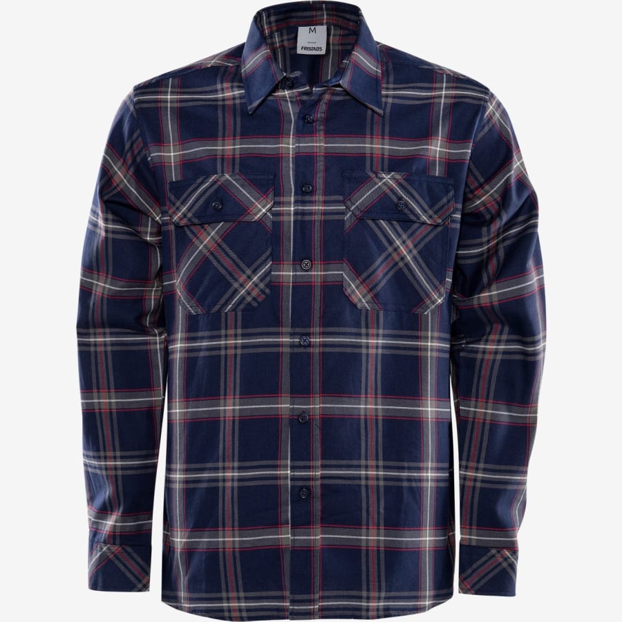 Fristads flannel skyrta blá köflótt