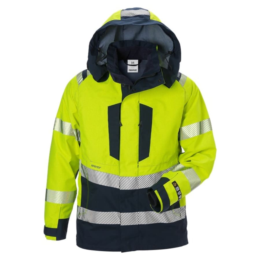 Fristads Hitaþolin úlpa Gore-Tex HiViz gul/navy