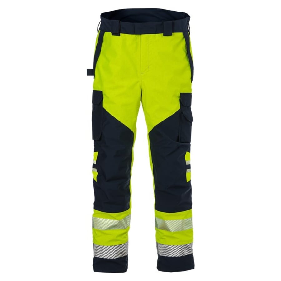Fristads Hitaþolnar buxur Gore-Tex HiViz gular/navy