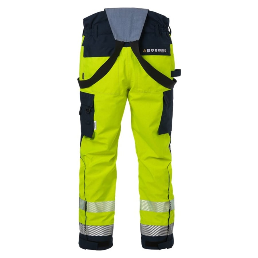 Fristads Hitaþolnar buxur Gore-Tex HiViz gular/navy