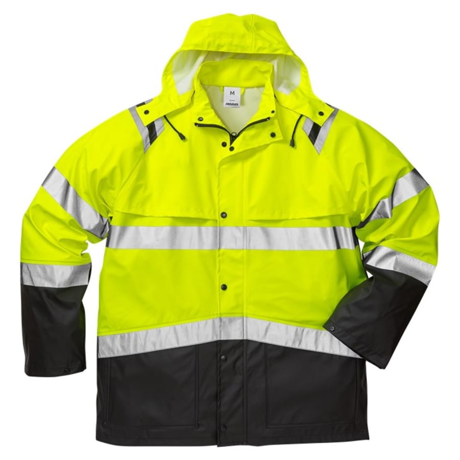 Fristads Regnjakki HiViz gu/sv CL3