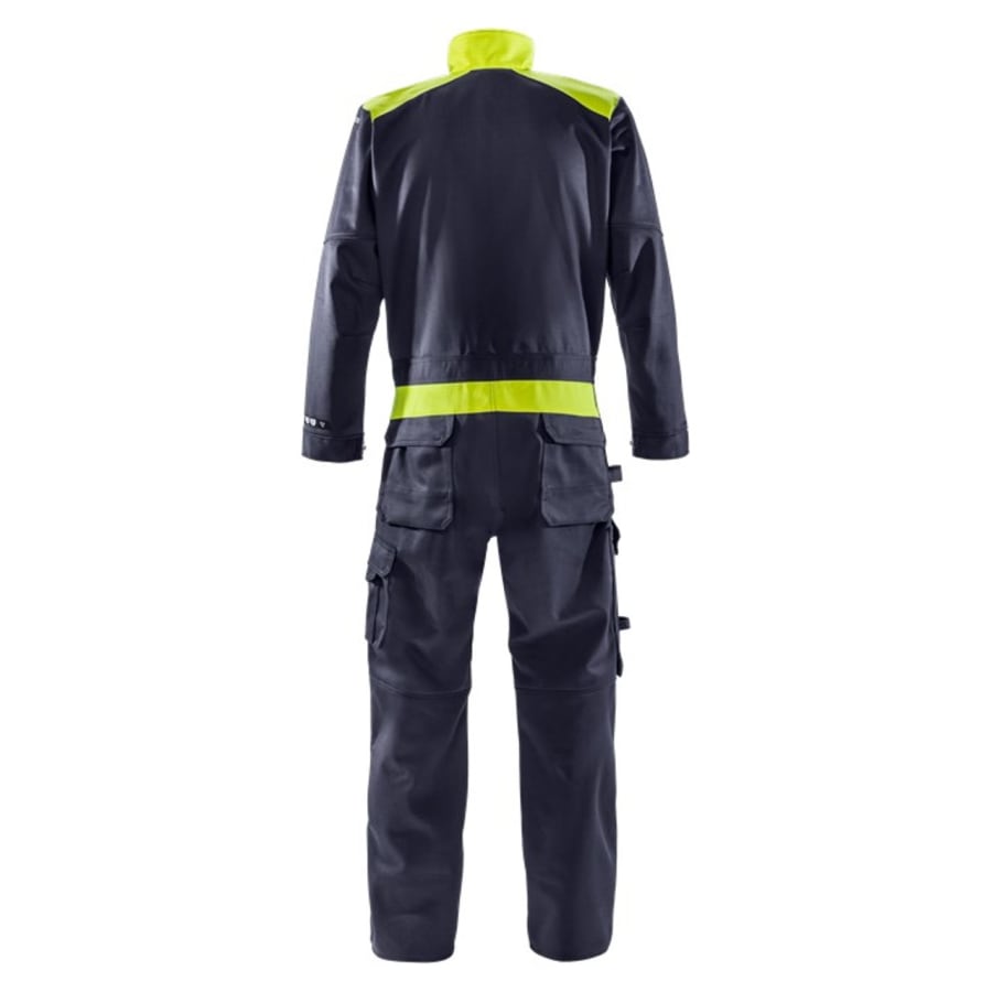 Fristads samfestingur navy/HiViz gulur, eldtefjandi