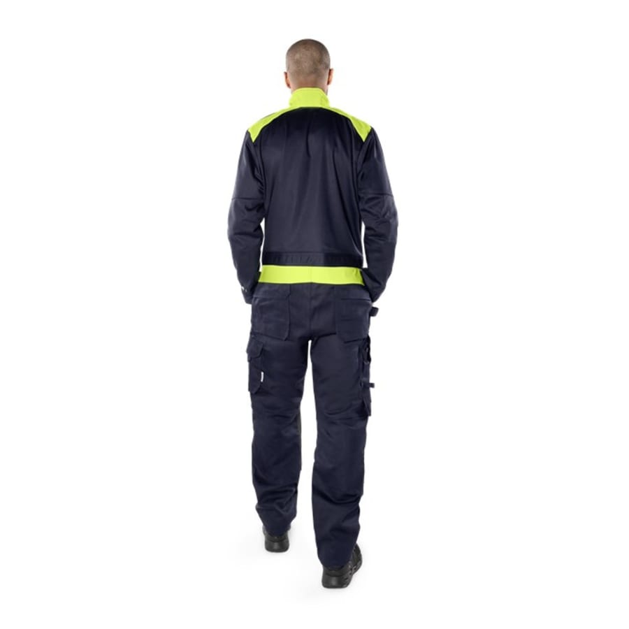 Fristads samfestingur navy/HiViz gulur, eldtefjandi