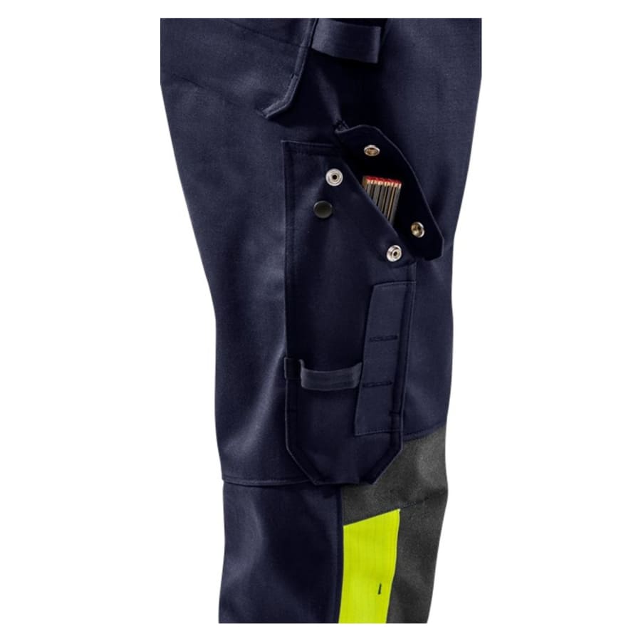 Fristads samfestingur navy/HiViz gulur, eldtefjandi