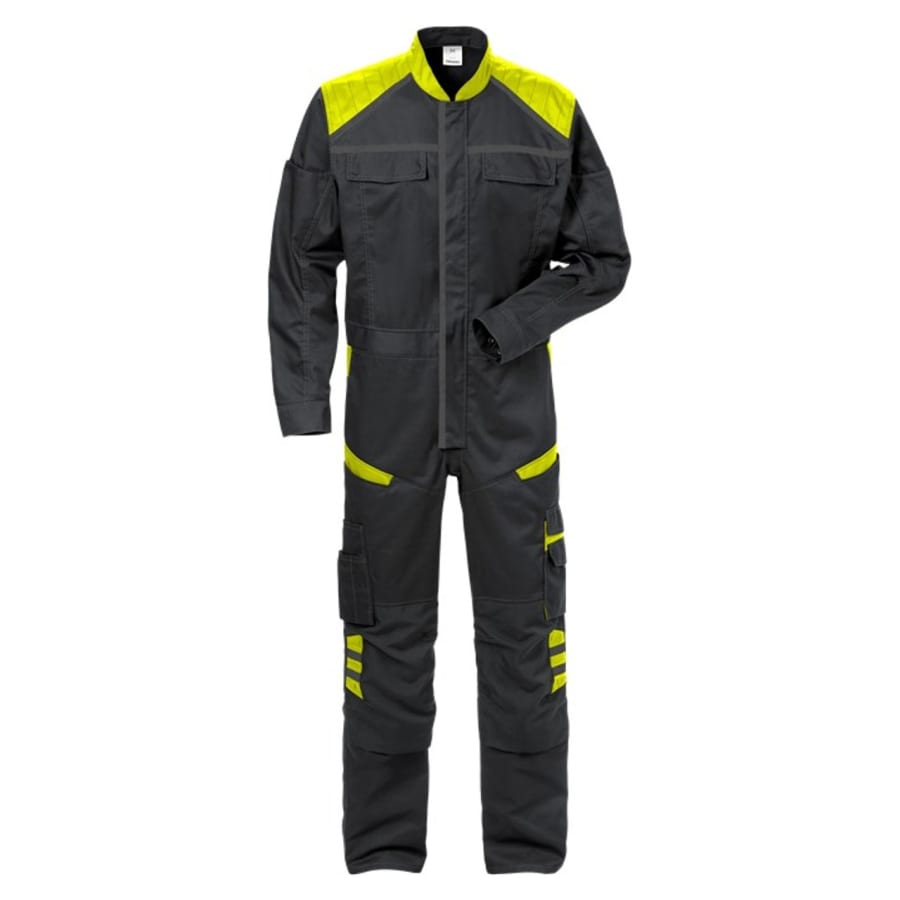 Fristads samfestingur svartur/HiViz gulur